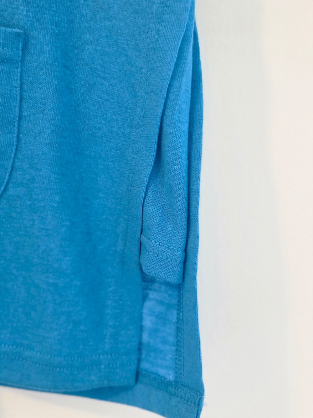 TWO Linen T-shirts/tops M blue/black Alison Sheri hi/low dolman sleeve coastal - Picture 3 of 10